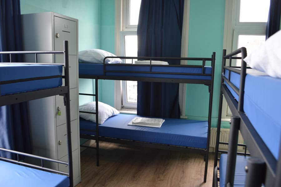 hostel dorm room in amsterdam